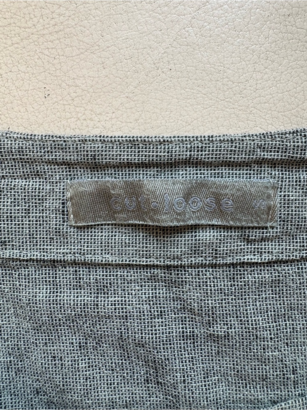 Cut Loose Linen Cotton Boxy Short-Sleeve Top — Gray, Size S - Picture 3 of 7